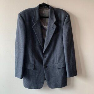 Tallia Uomo Men's Gray Multicolor Plaid Wool 2 Button Sport Coat Blazer Size 43R